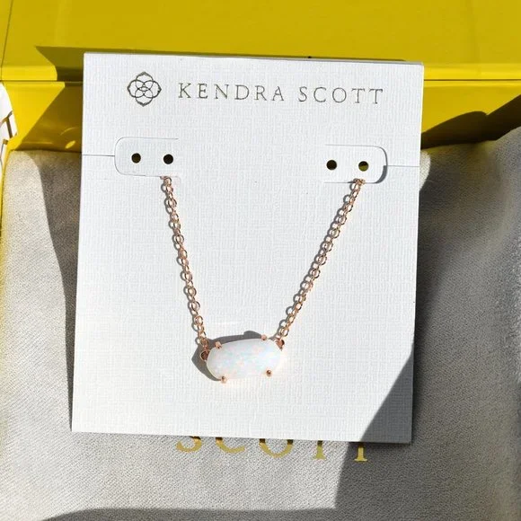 Kendra Scott | Ever Opal Necklace in Rose Gold - Picture 3 of 5